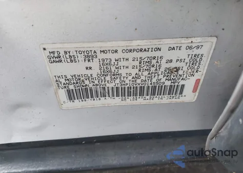 1997 Toyota Rav4 from USA, damaged, VIN JT3HP10VXV0145509